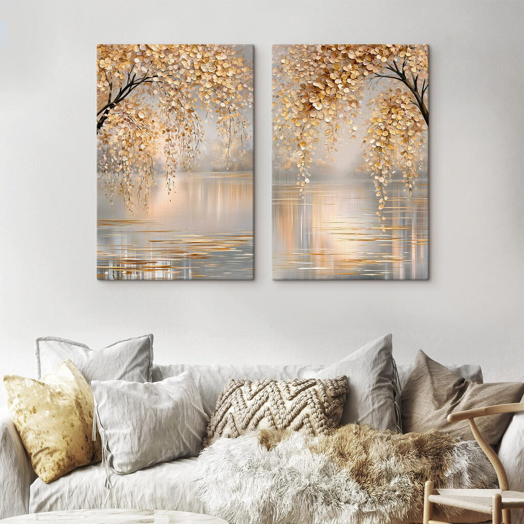 Feuillage doré sur l’eau — intérieur 2
