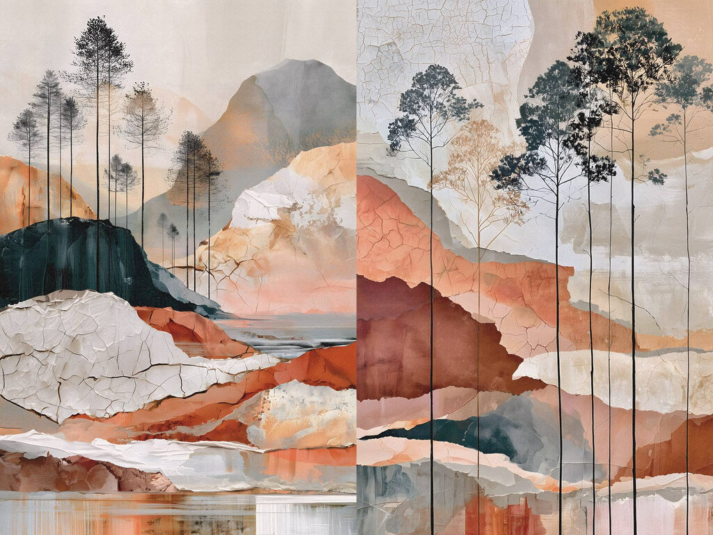 Paysage en strates — motif complet