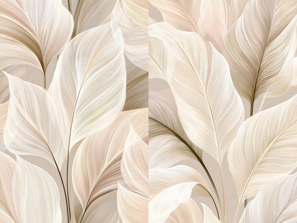 Feuilles soyeuses — motif complet