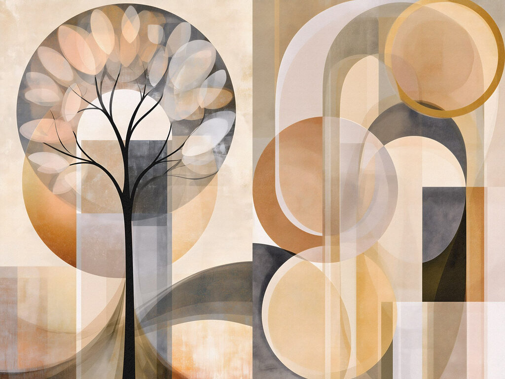 Arbre et cercles — motif complet