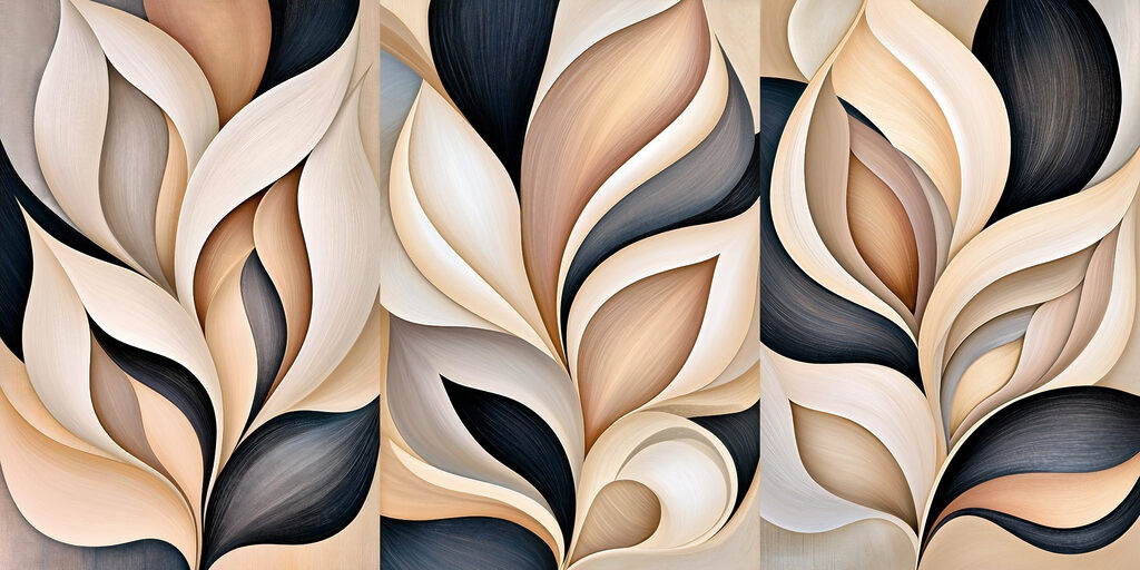 Volutes végétales — motif complet