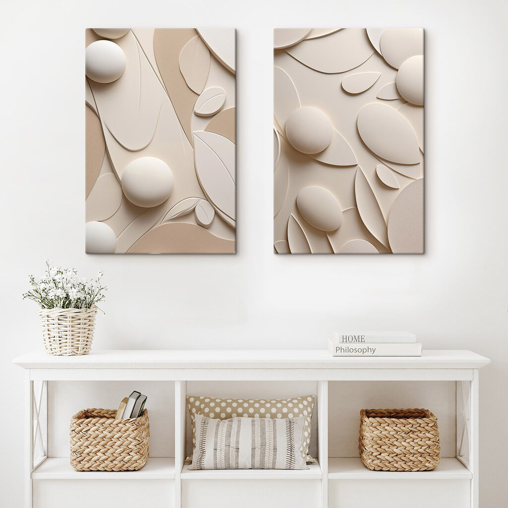 Sphères et feuilles courbes — intérieur 2