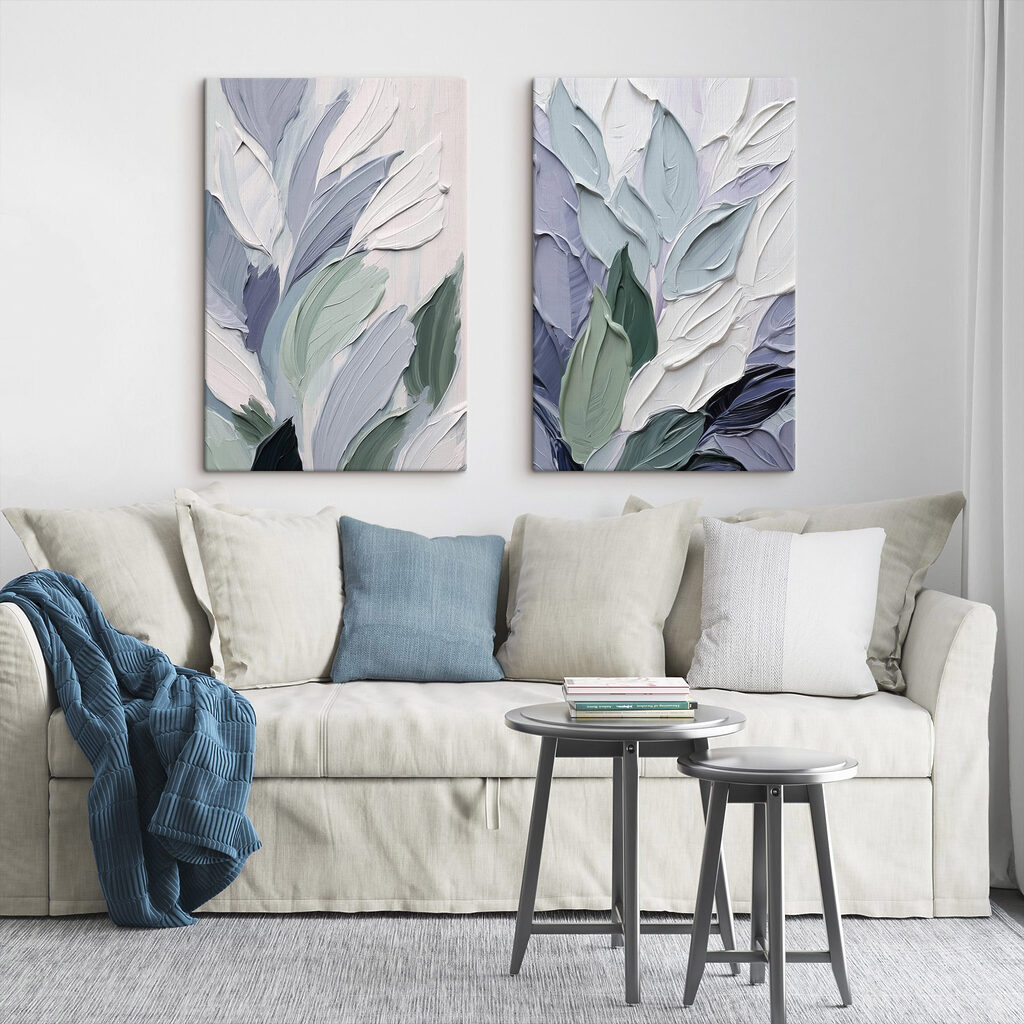 Feuilles en larges touches — intérieur 2