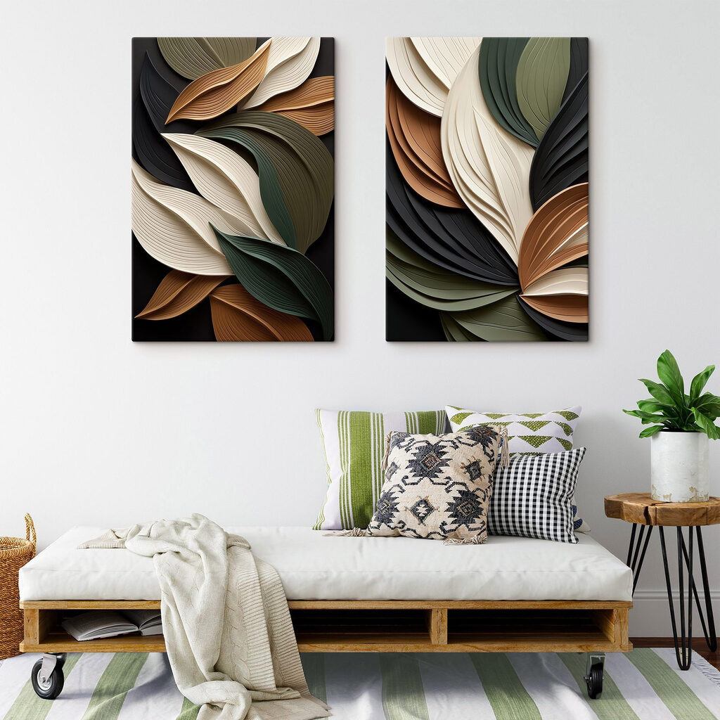 Feuilles aux plis sombres — intérieur 2