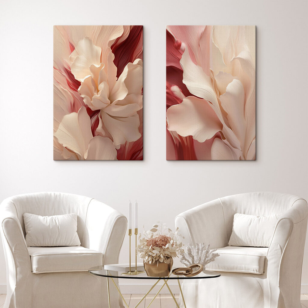 Pétales rouges et blancs — intérieur 2