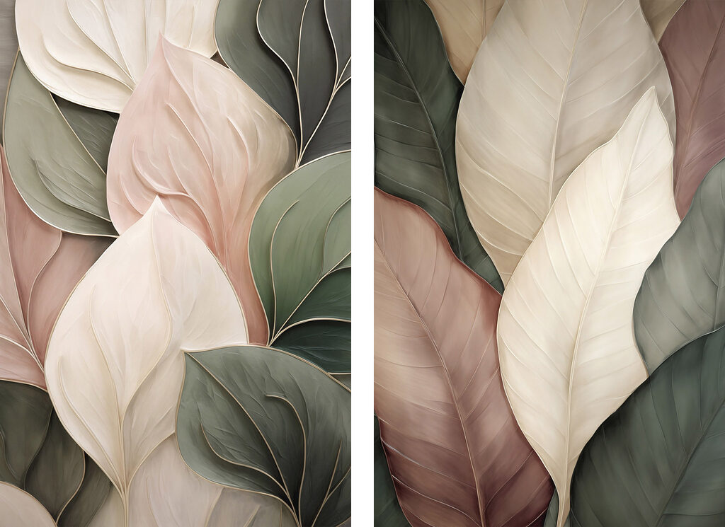Feuilles enlacées — motif complet