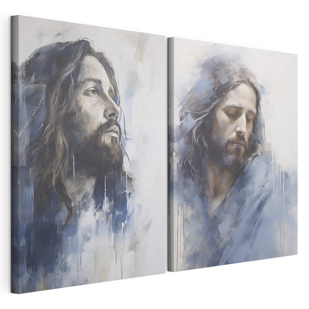 Homme et brume bleue — vue du produit