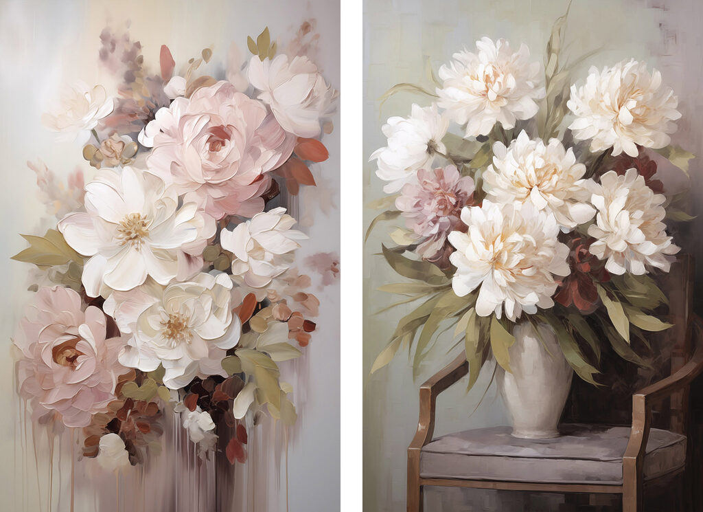 Bouquets tout en douceur — motif complet