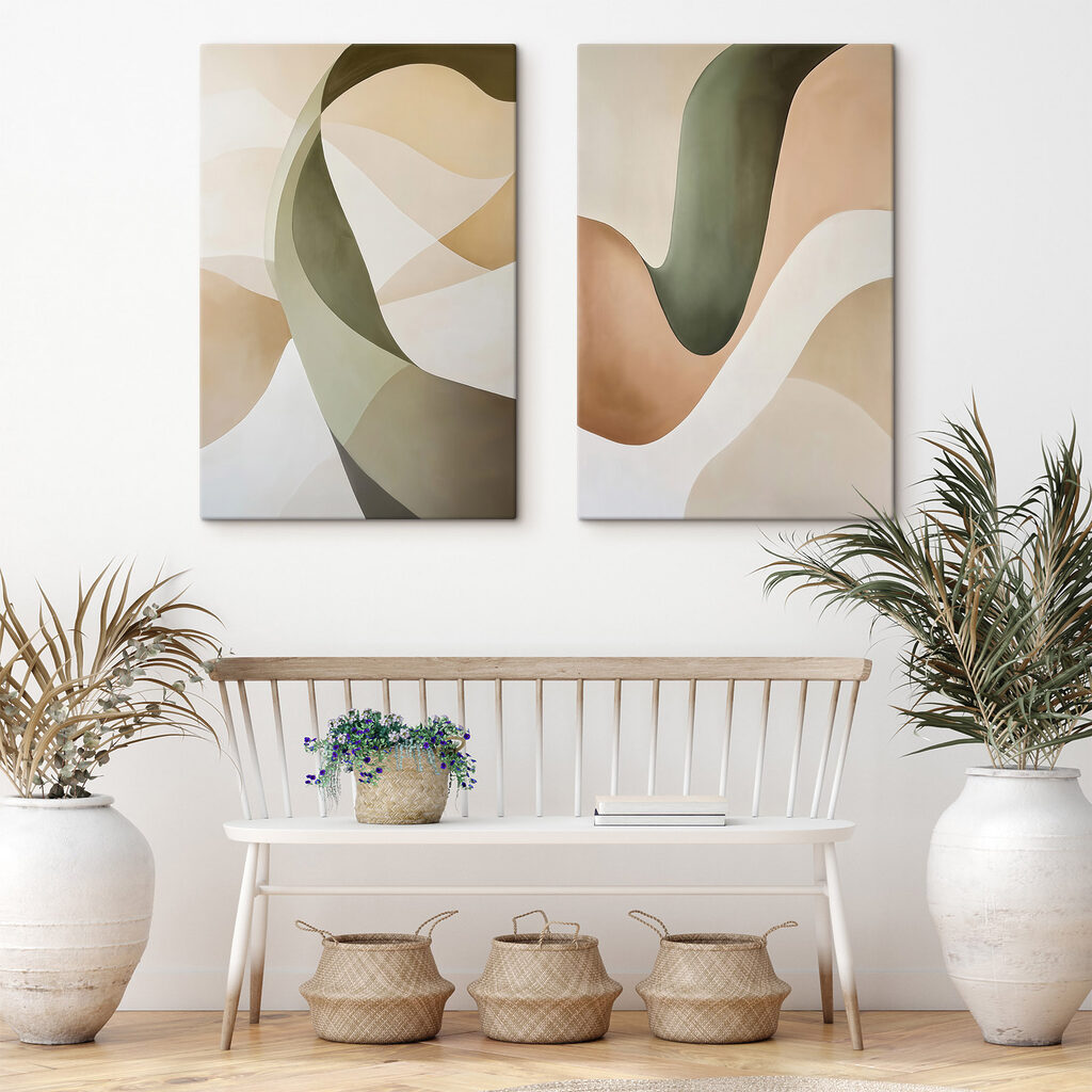 Ondulations vert olive — intérieur 2