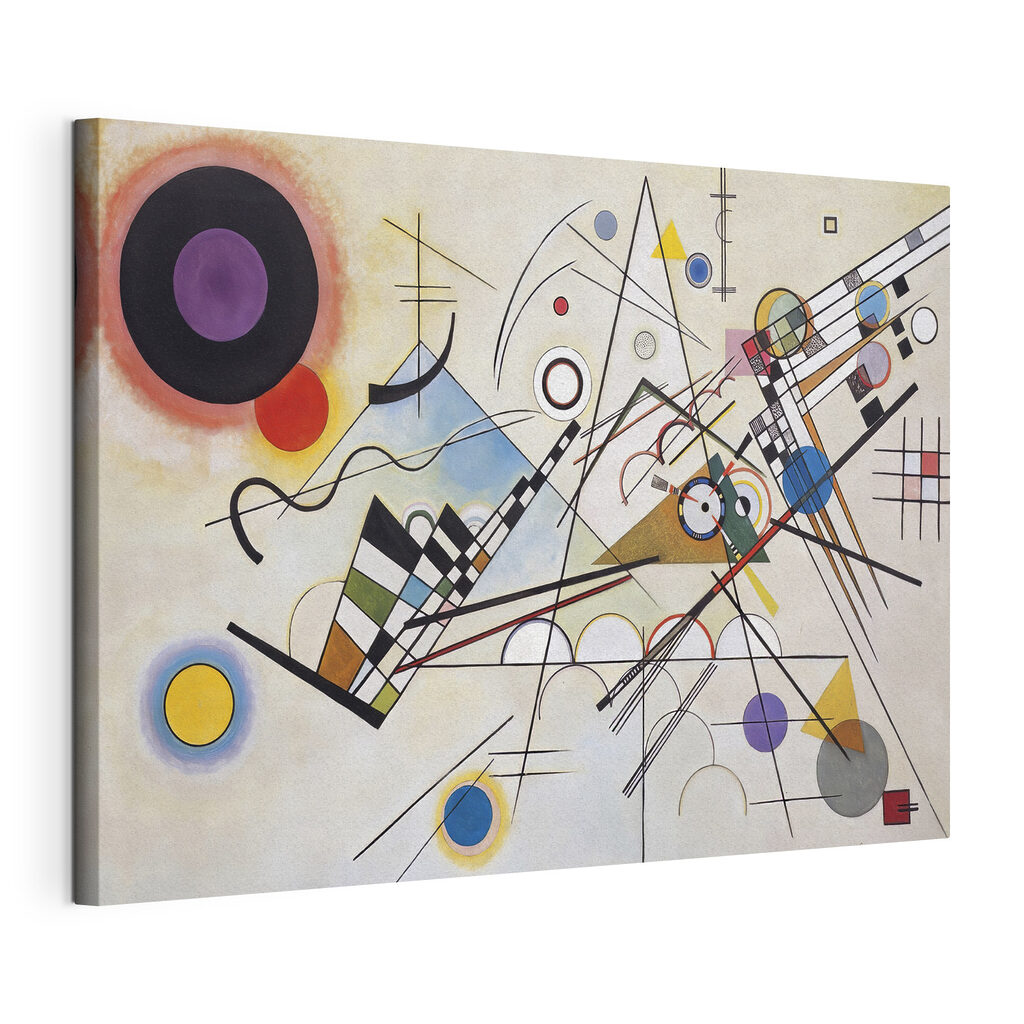 Jeu de cercles, toile tendue et bord enveloppé