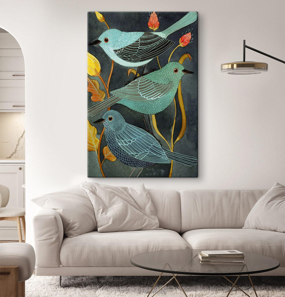 Oiseaux aux plumages ludiques — intérieur 8