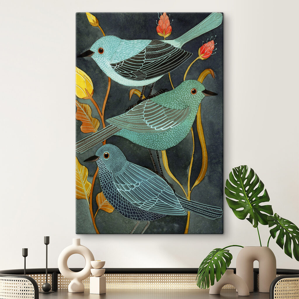 Oiseaux aux plumages ludiques — intérieur 7