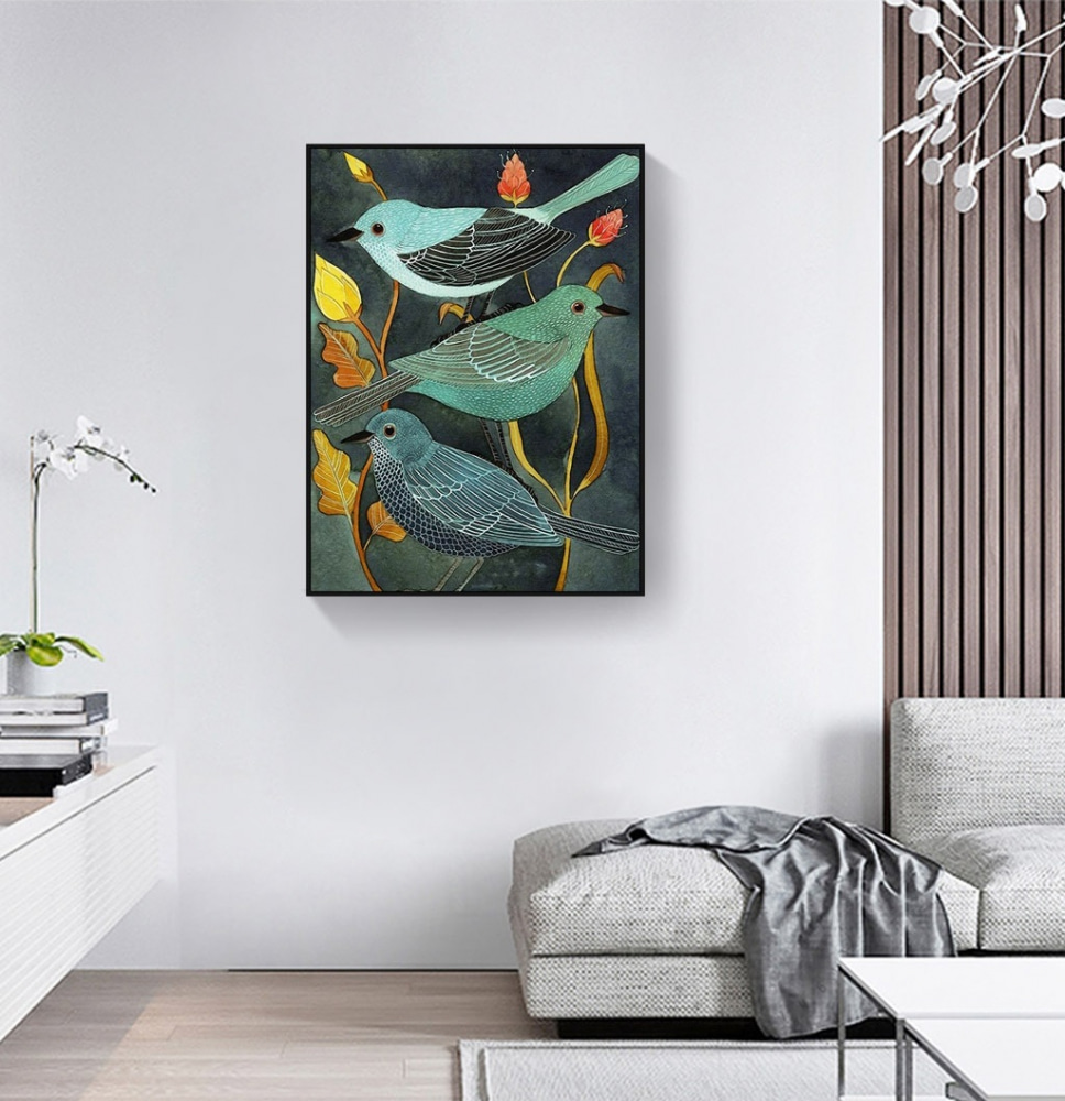 Oiseaux aux plumages ludiques — intérieur 4