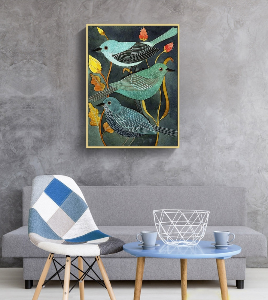 Oiseaux aux plumages ludiques — intérieur 5