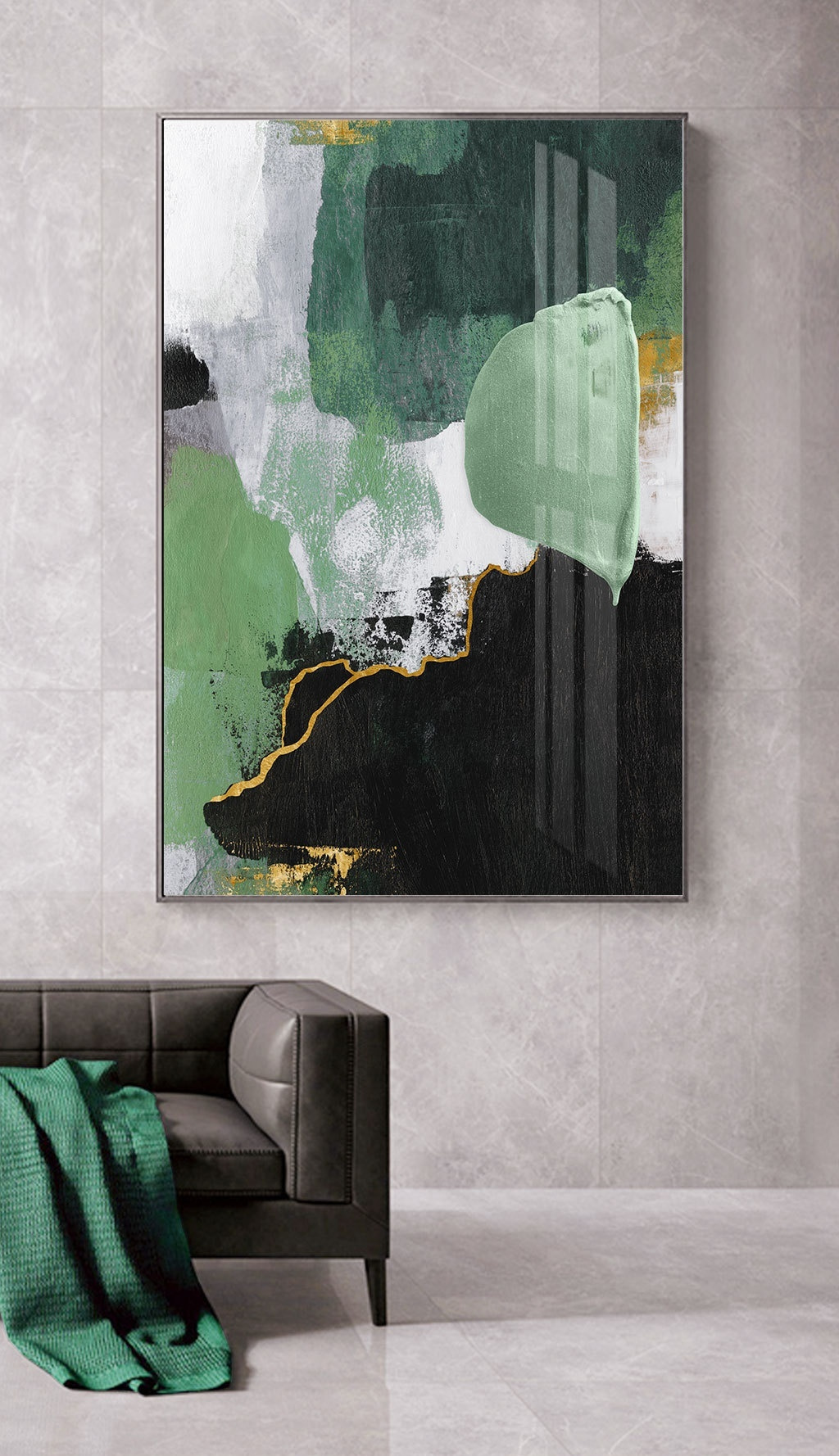 Aplats verts et or — intérieur 2