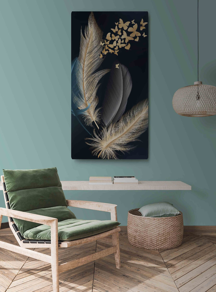 Plumes et petits papillons — intérieur 1