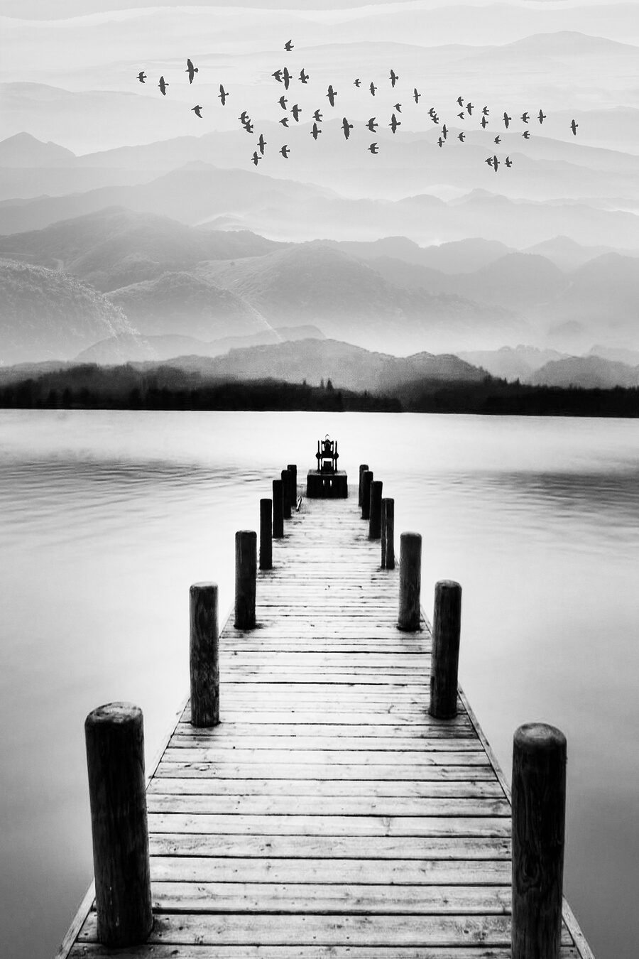 Ponton vers le silence — motif complet