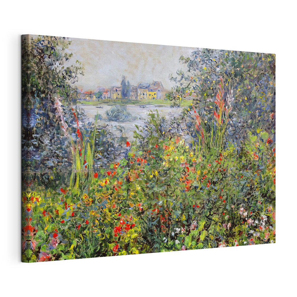 Jardin près de l’eau, toile tendue et bord enveloppé