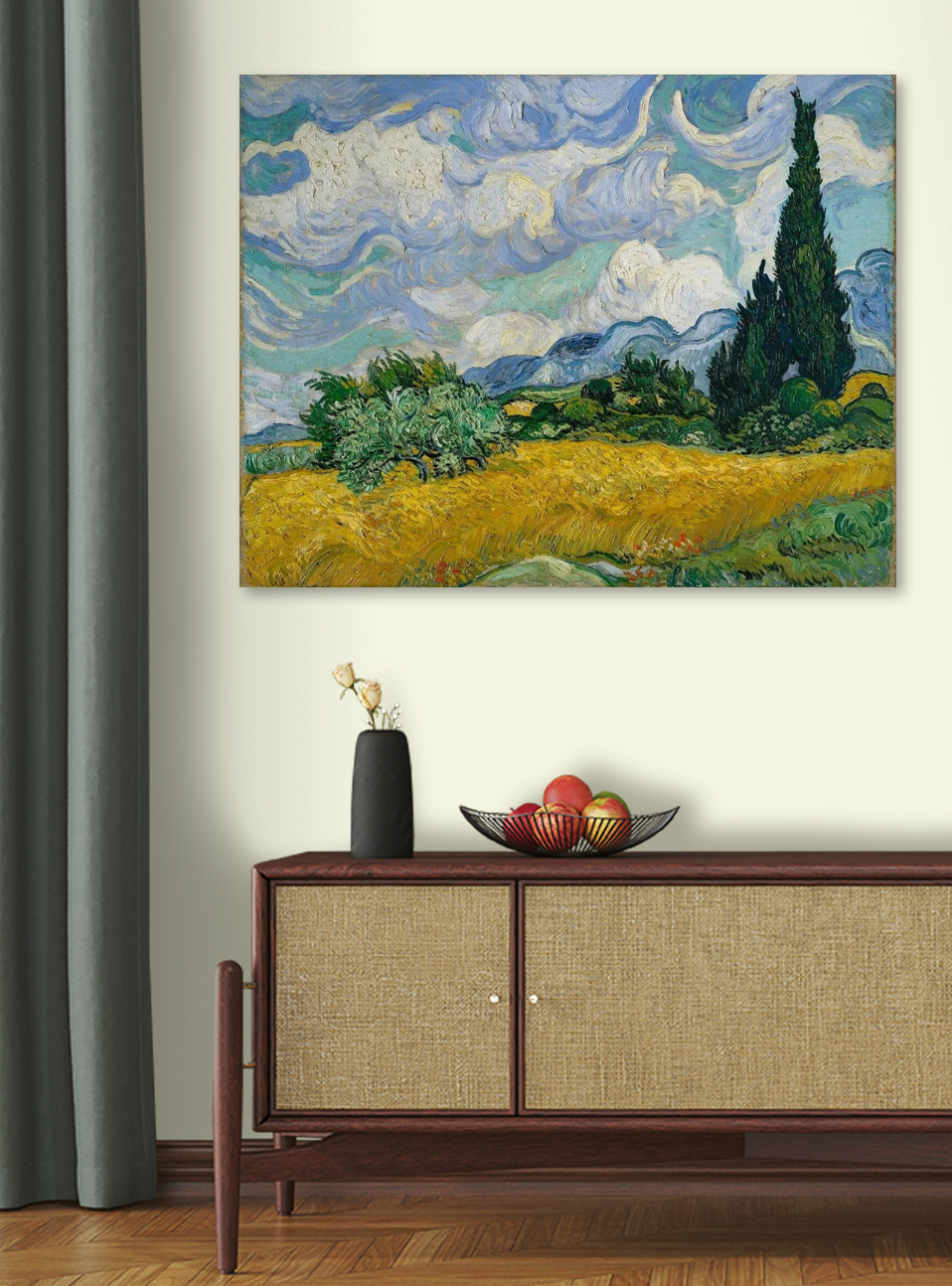 Cyprès et nuages tourbillonnants — intérieur 3