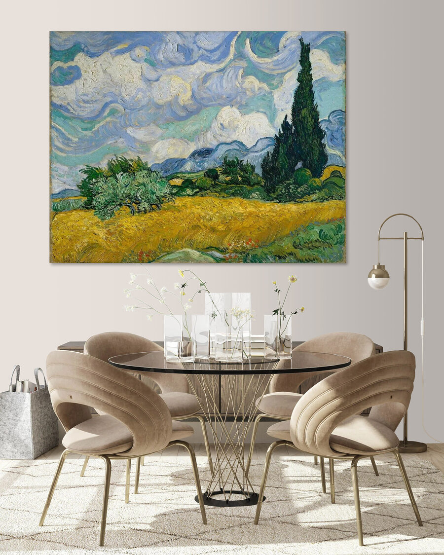 Cyprès et nuages tourbillonnants — intérieur 4