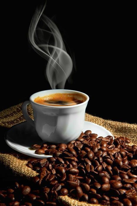 Café fraîchement préparé — motif complet