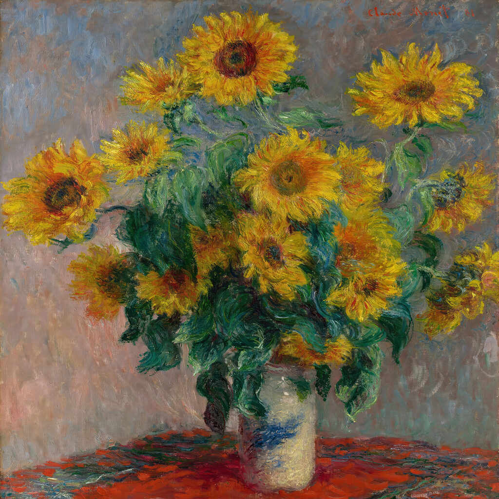 Tournesols sur la table — motif complet