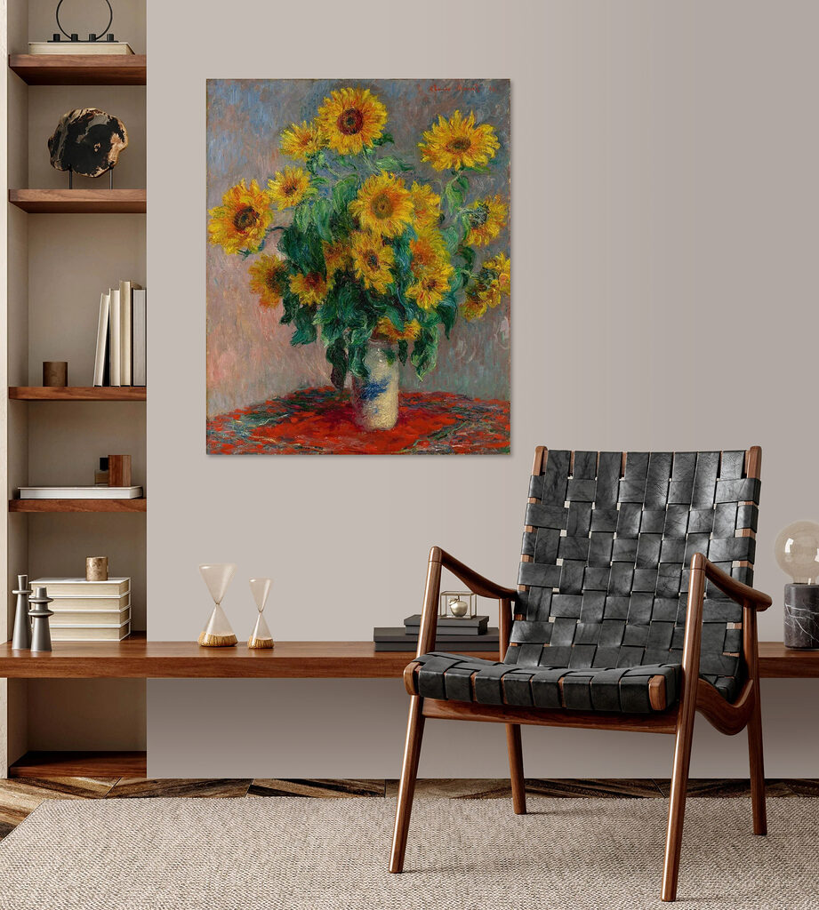 Tournesols sur la table — intérieur 5