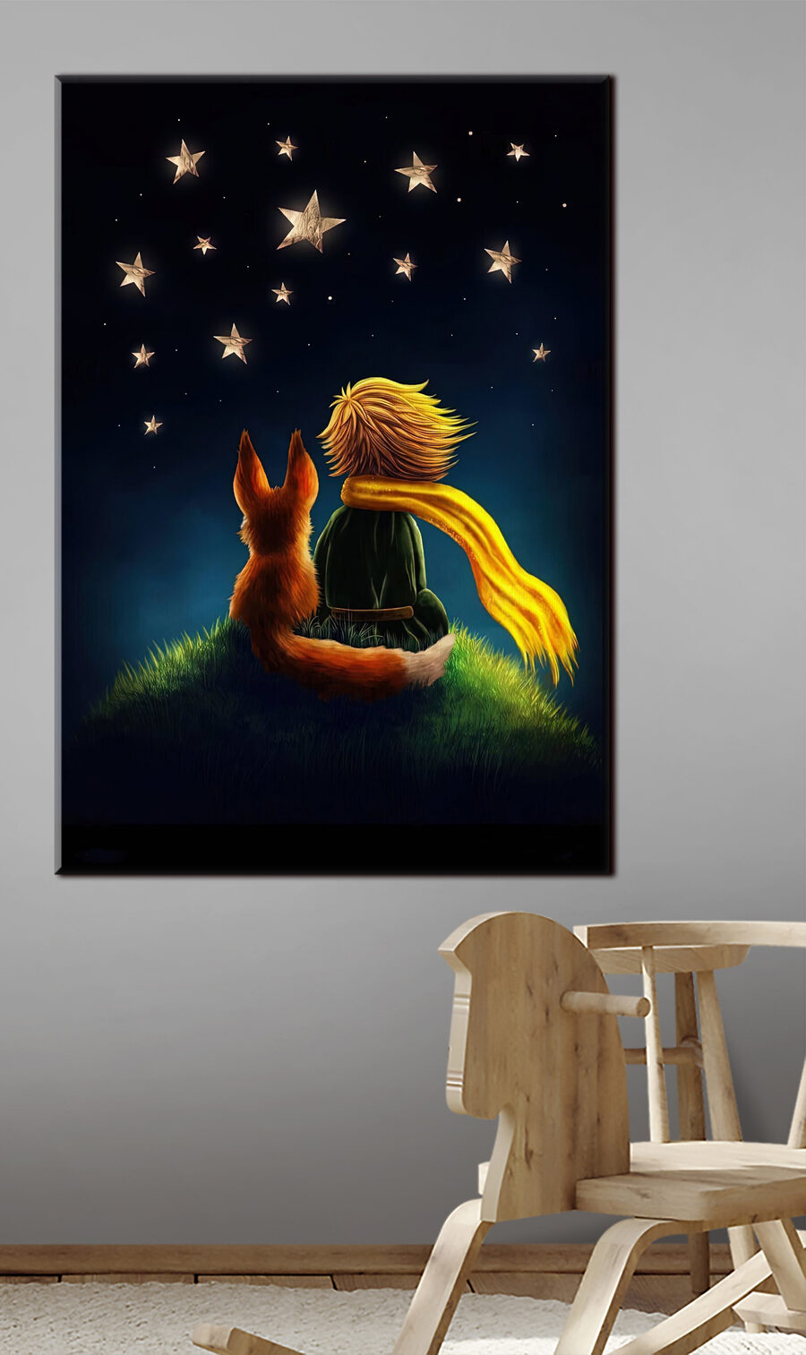 Amis sous les étoiles dans un intérieur