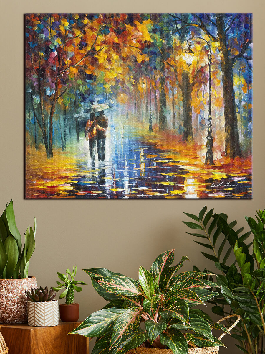 Pluie d’automne à deux dans un intérieur