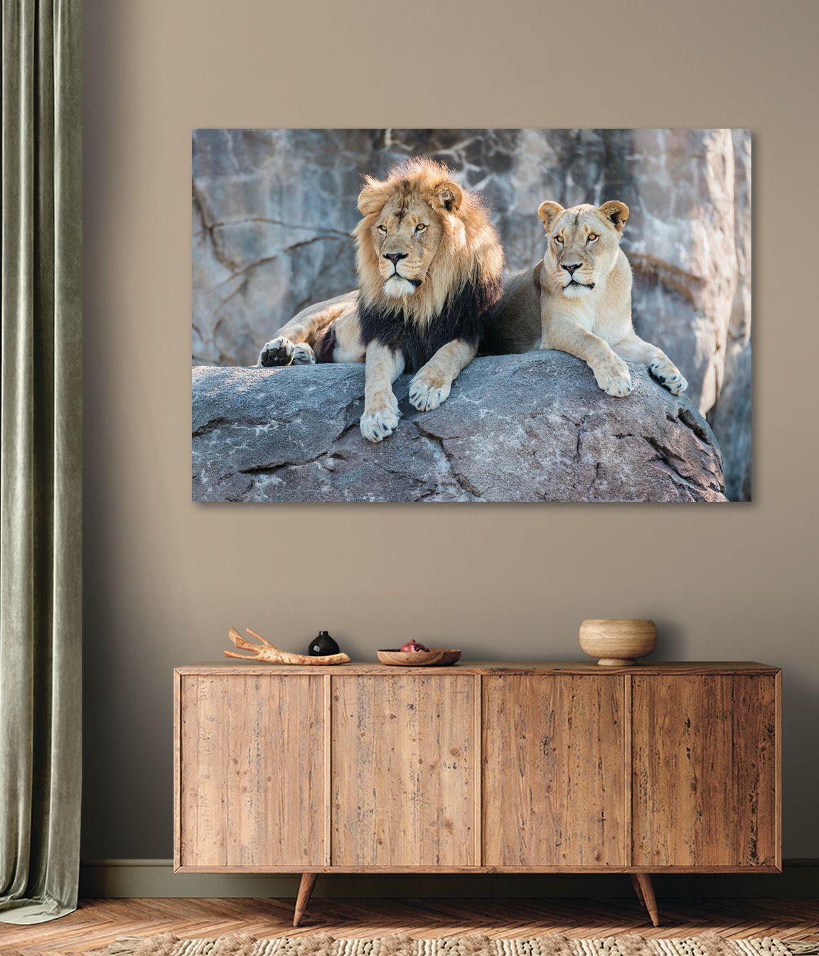 Lions au repos — intérieur 1