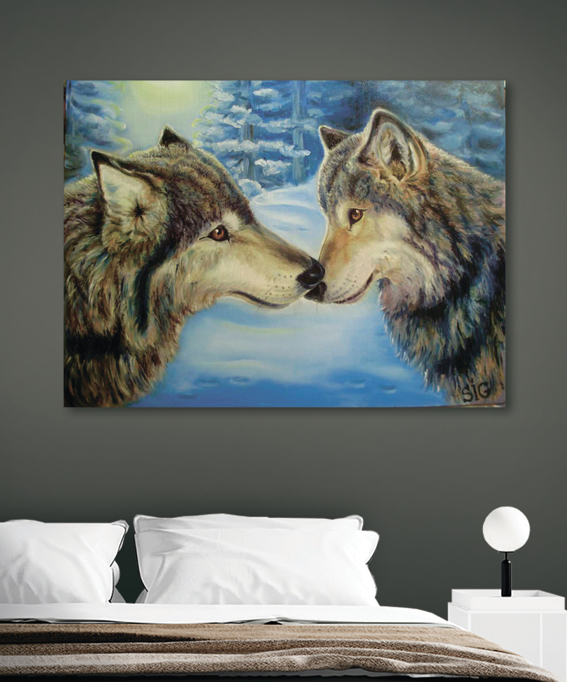 Loups museau contre museau — intérieur 3