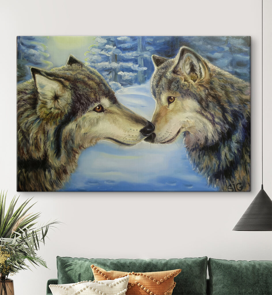 Loups museau contre museau — intérieur 4