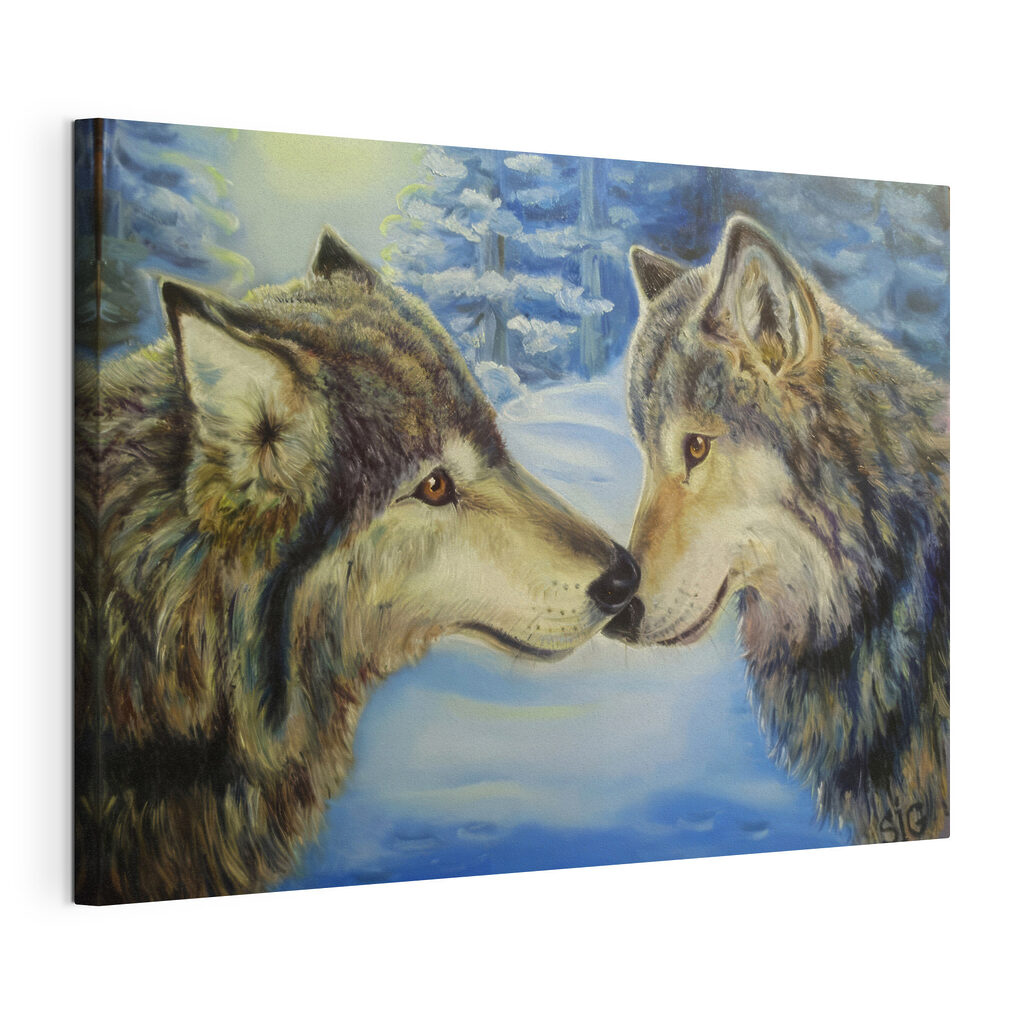 Loups museau contre museau — vue du produit