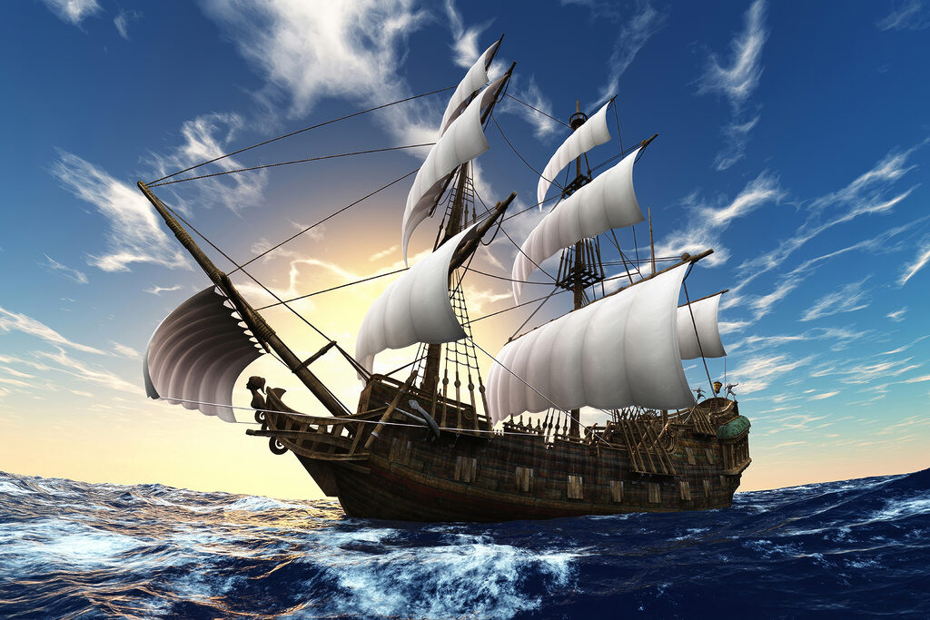 Toutes voiles dehors — motif complet