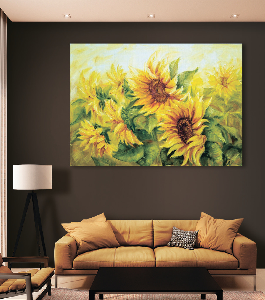Tournesols d’un jaune chaud — intérieur 2
