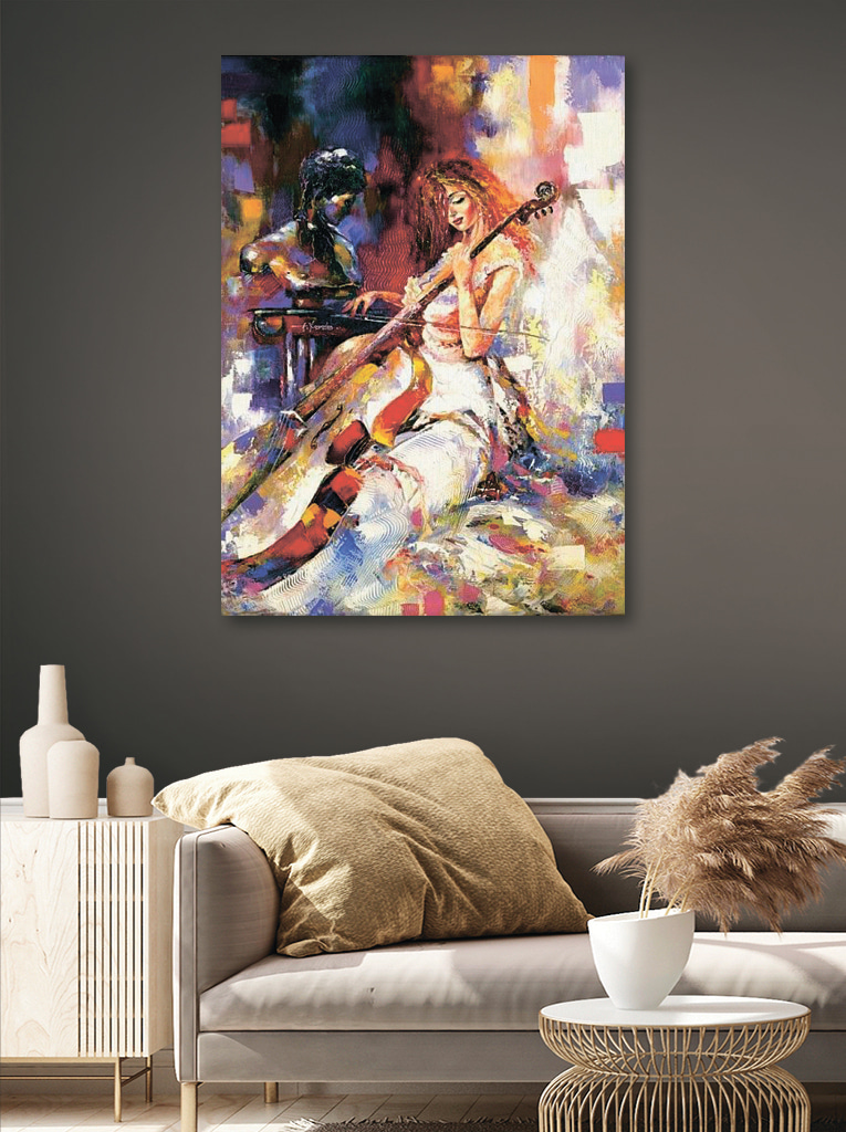 Violoncelle en mouvement — intérieur 3