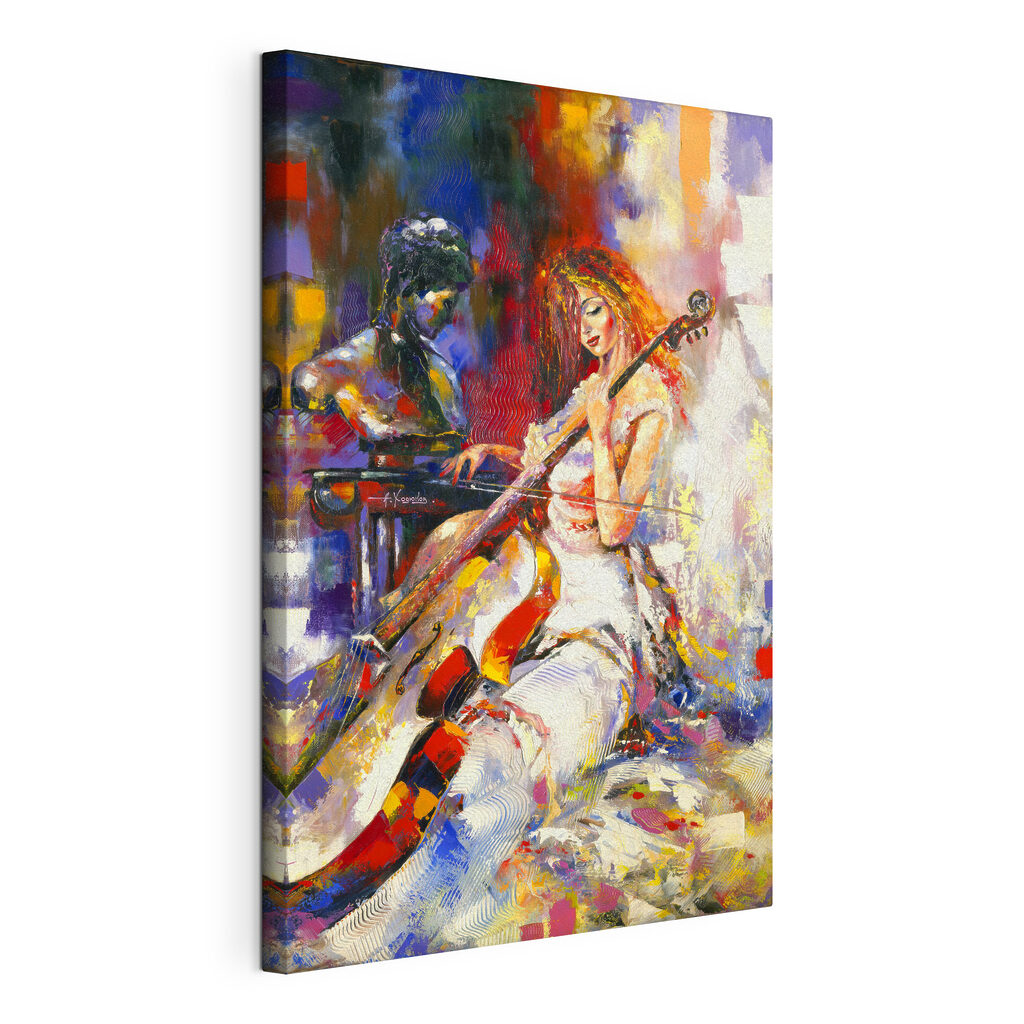 Violoncelle en mouvement — vue du produit