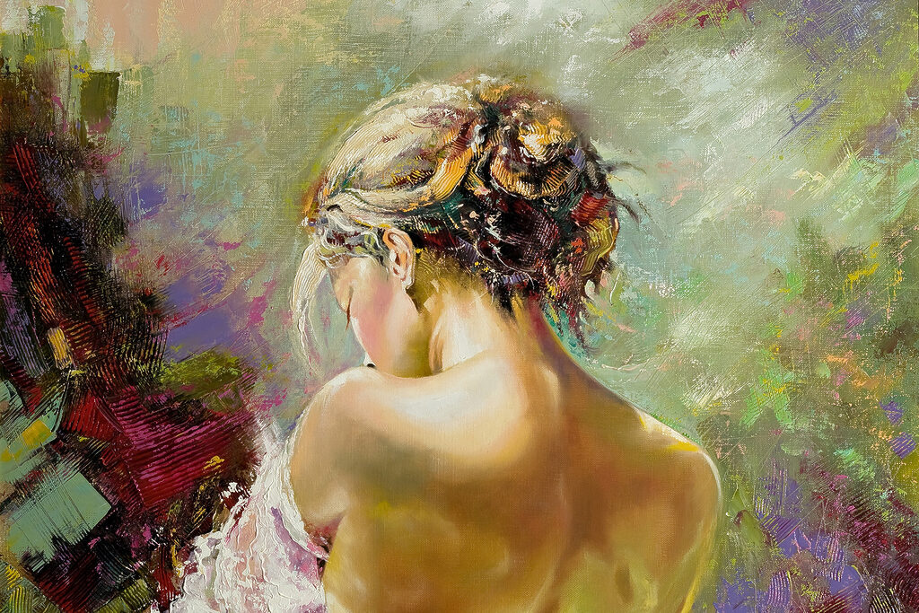 Regard par-dessus l’épaule — motif complet