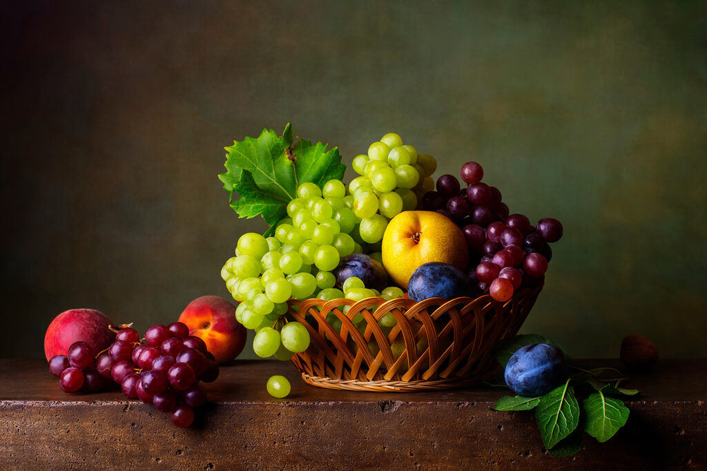 Corbeille de fruits — motif complet