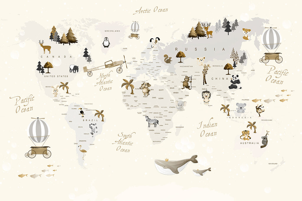 L’aventure autour du monde — motif complet