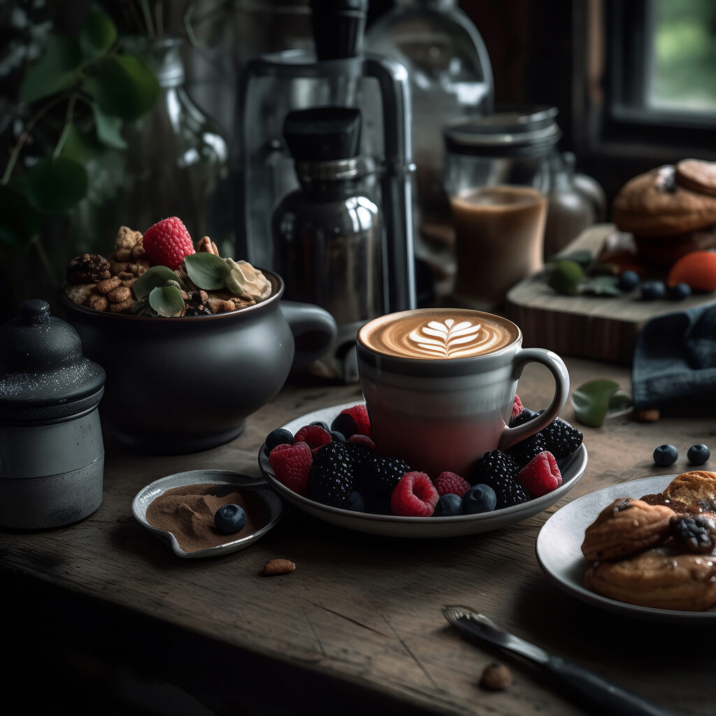 Café et gourmandises — motif complet