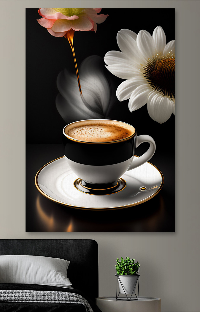 Fleurs et café noir — intérieur 2