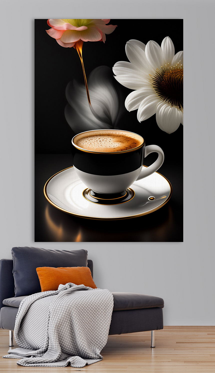 Fleurs et café noir — intérieur 3