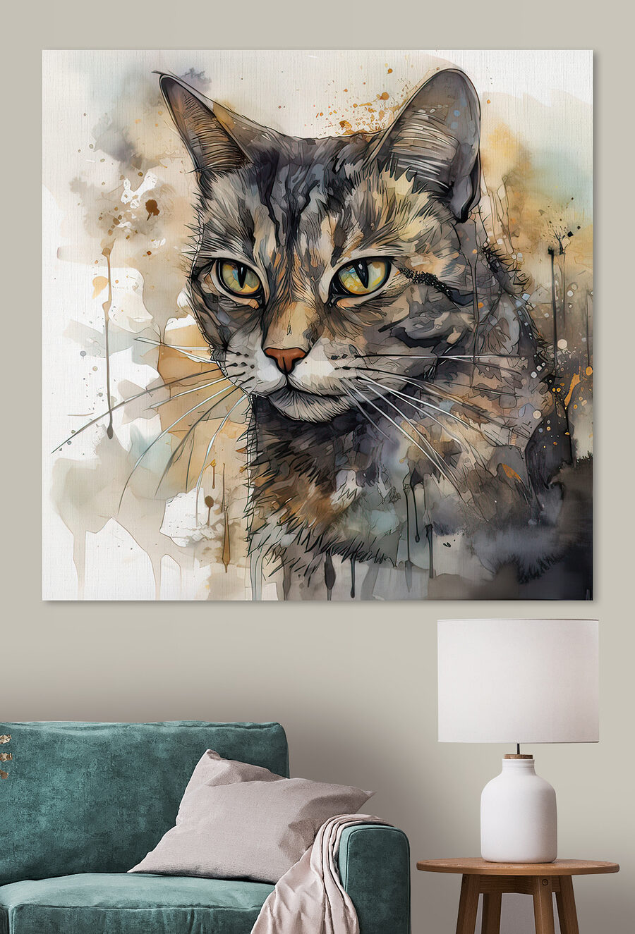 Chat aux éclaboussures d’encre — intérieur 3