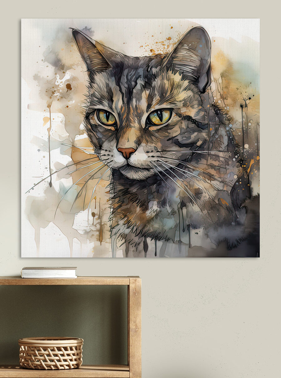 Chat aux éclaboussures d’encre — intérieur 4