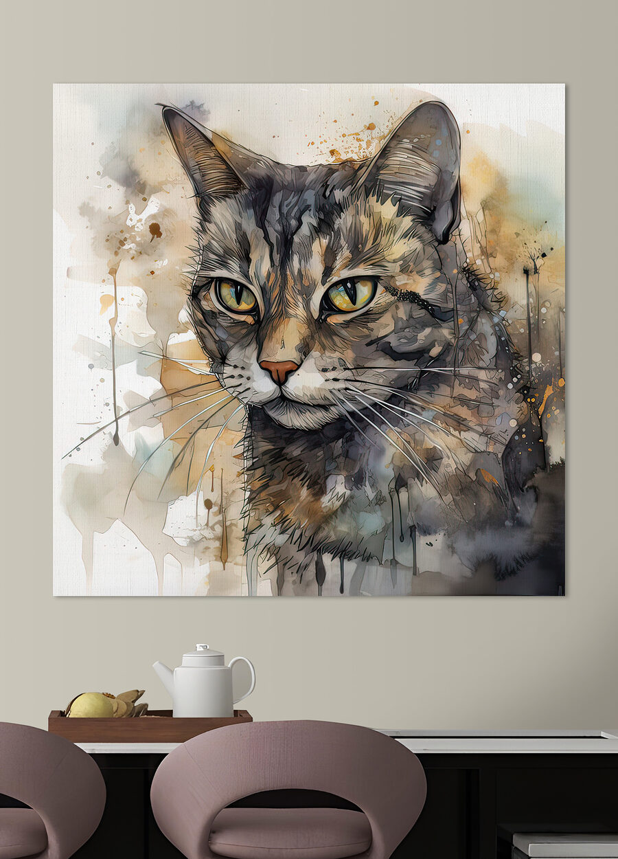 Chat aux éclaboussures d’encre — intérieur 5