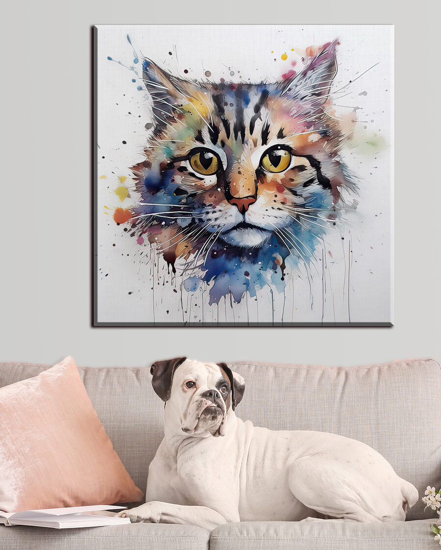 Chaton à l’aquarelle — intérieur 1