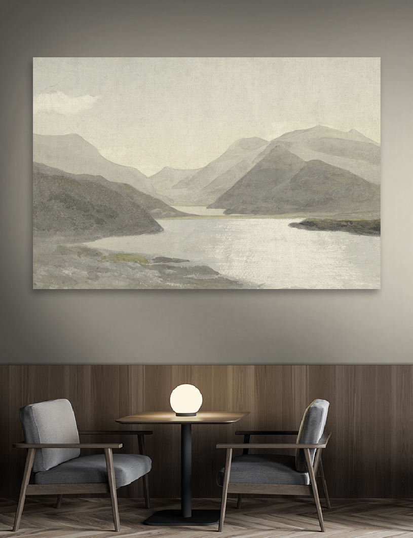Lac entre monts brumeux — intérieur 1