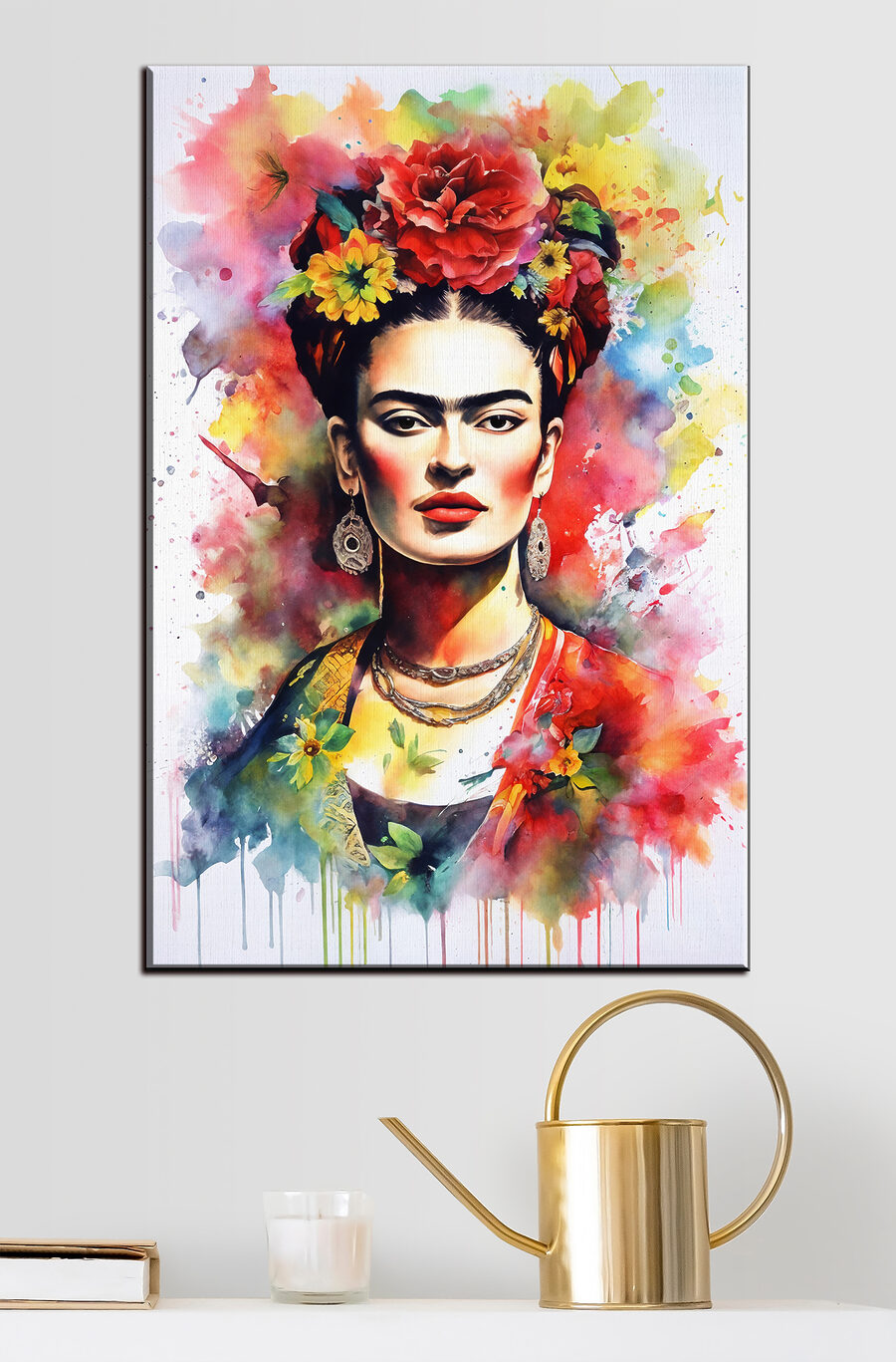 Portrait fleuri à l’aquarelle — intérieur 3