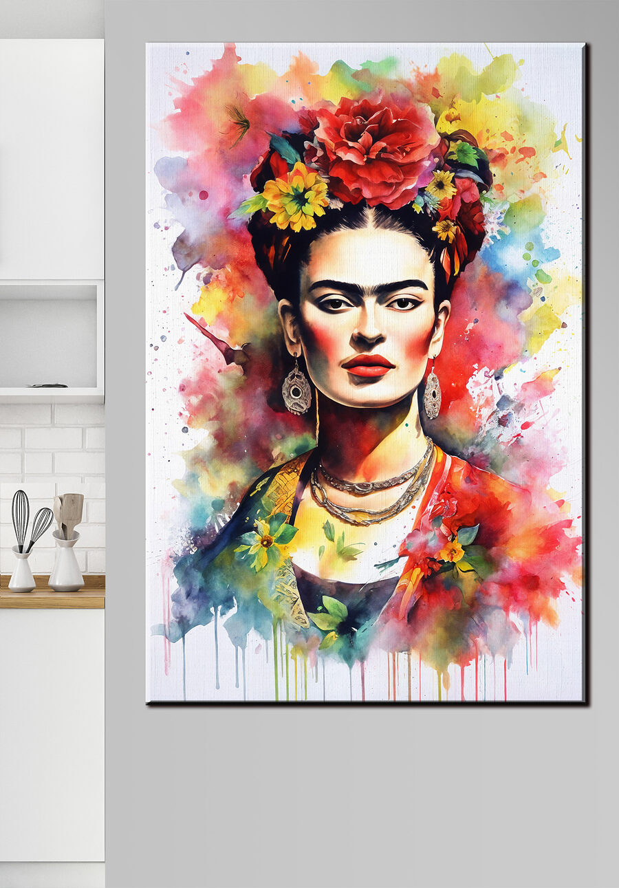 Portrait fleuri à l’aquarelle — intérieur 4